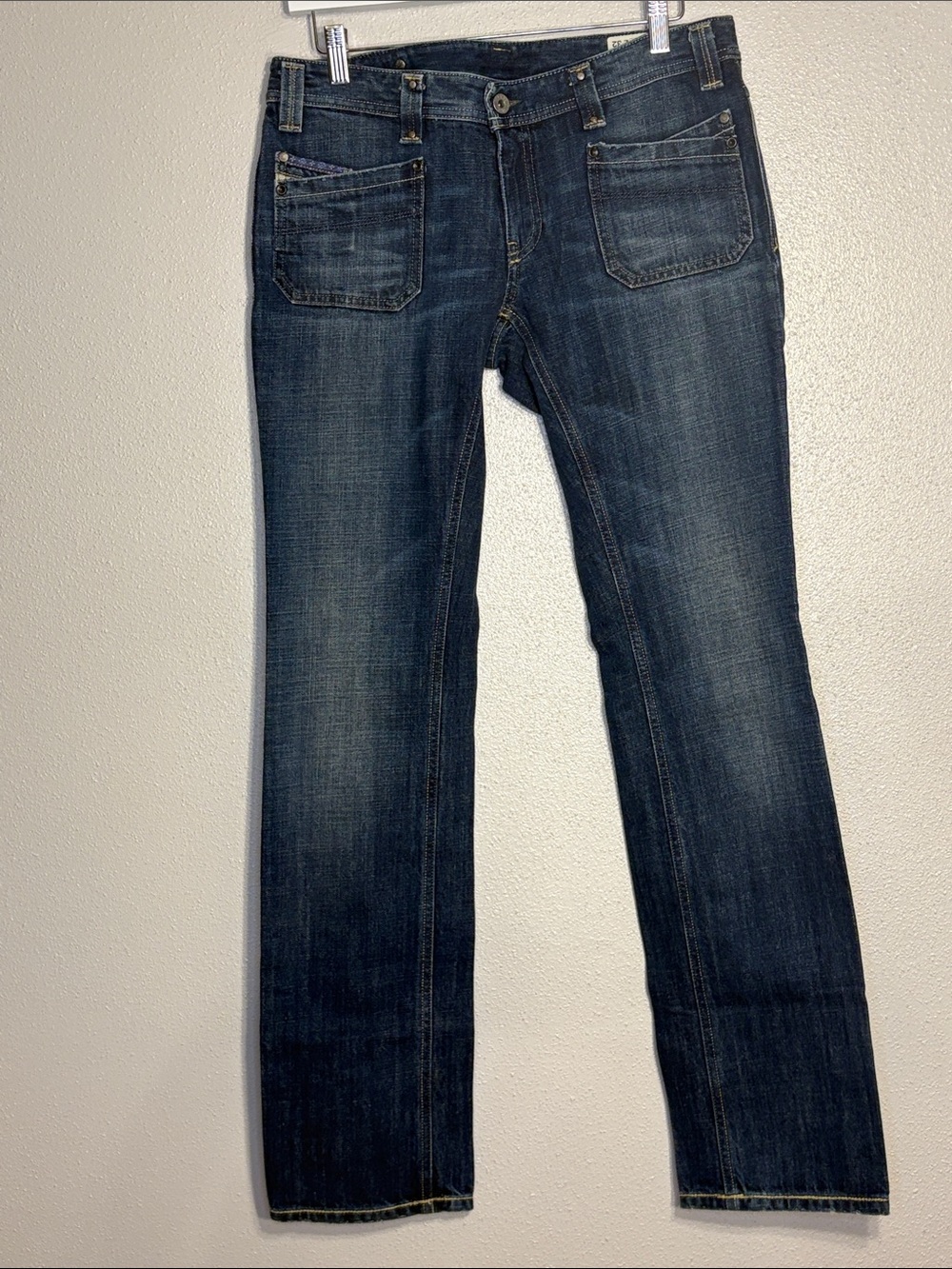 Diesel Keate Low Rise Straight Leg Jeans Wash 0070N Size 30x32